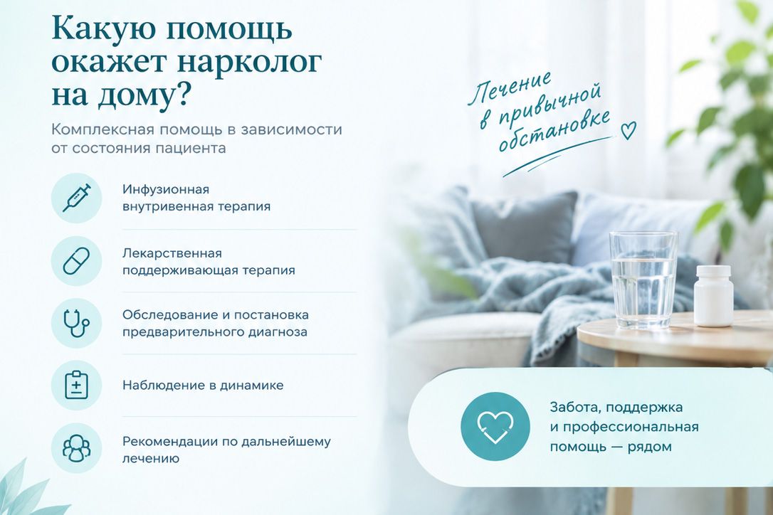 Какую помощь окажет нарколог на дому
